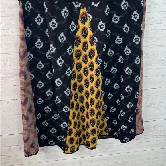 Anthropologie Moth Black and Yellow Midi Dress - Picture 7 of 9